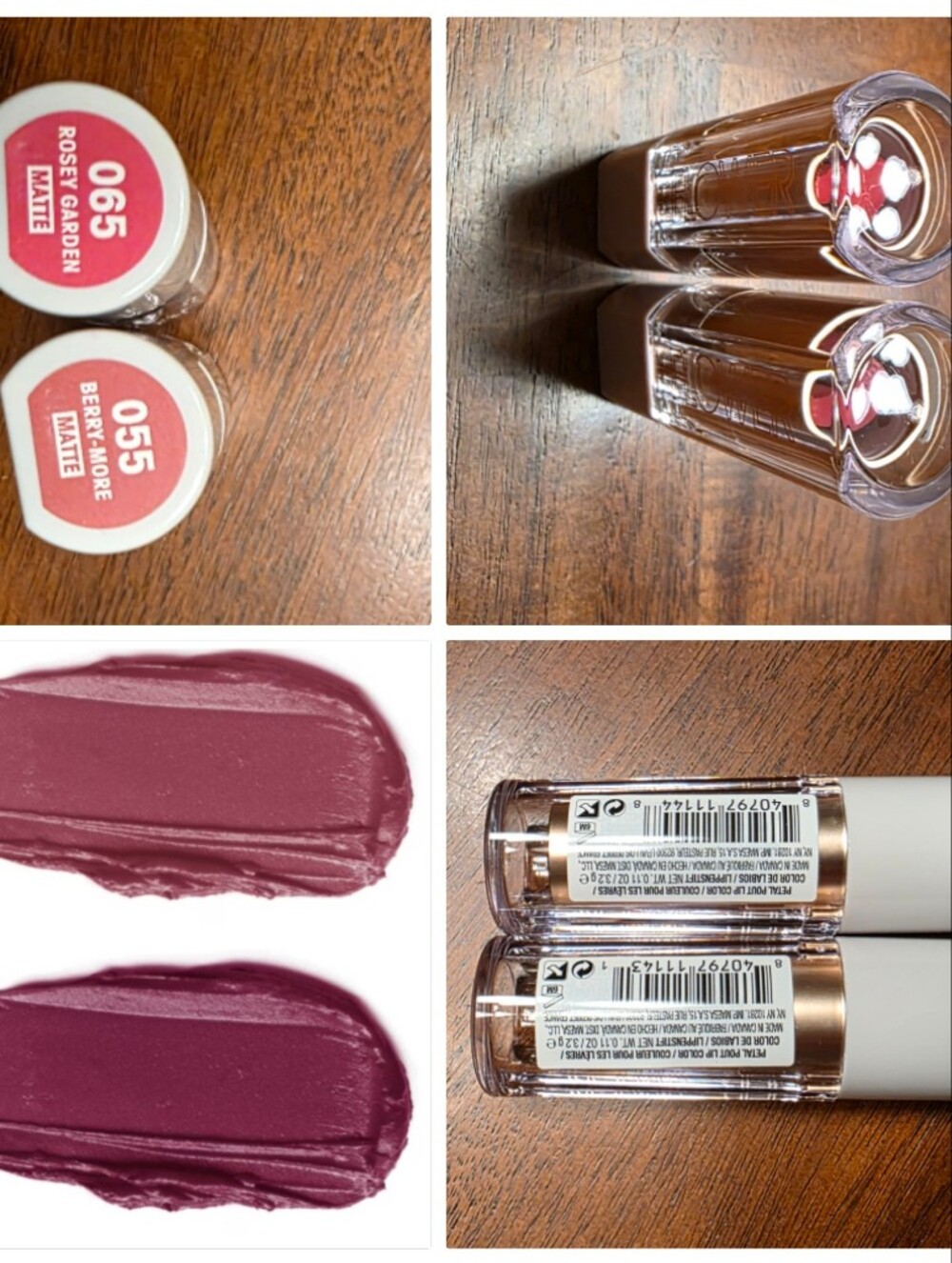 NWT FLOWER Beauty Lipstick 065 Rosey Garden & 055 Berry-More